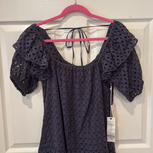 Happy X Nature NWT black eyelet dress, small - Picture 3 of 8